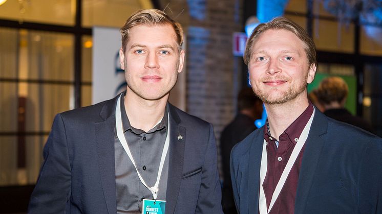 Delar av grundarteamet bakom OceanSky från vänster Carl-Oscar Lawaczeck och Christoffer Wildeke. 