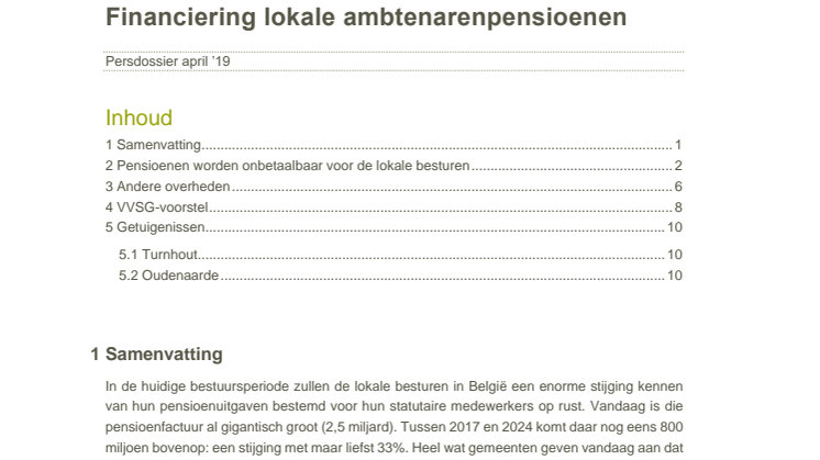 Pensioenbom onder het lokale beleid