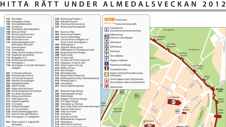 Karta Almedalen 2012