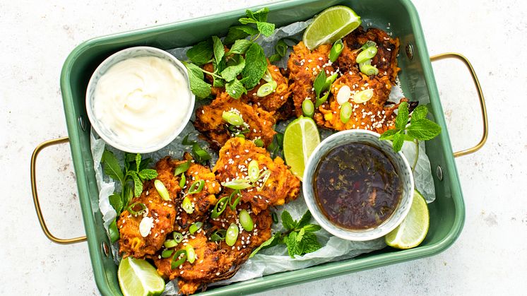 Kimchi Fritters -  Less Meat More Plants © Annabelle Randles