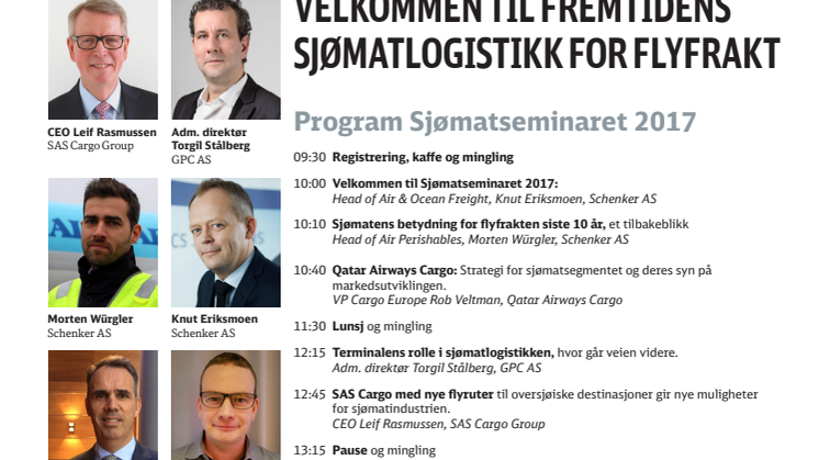 ​Flyfraktseminar om sjømatlogistikk 8. mars 2017