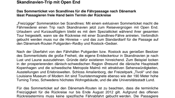 Skandinavien-Trip mit Open End