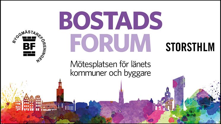 Bostadsforum är mötesplatsen för länets kommuner och byggare och är ett samarbete mellan Stockholms Byggmästareförening och Storsthlm.