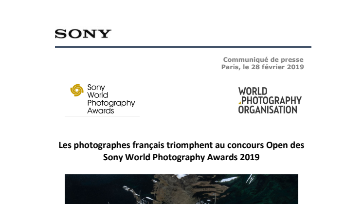 Les photographes français triomphent au concours Open des Sony World Photography Awards 2019