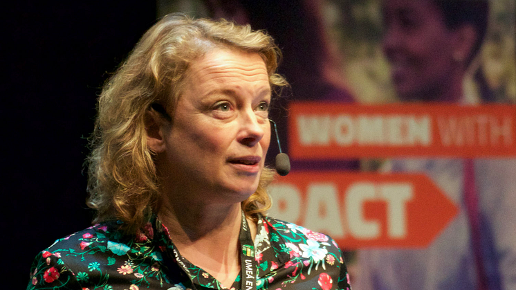Camilla Wagner, moderator på Women with impact i Umeå 2017.