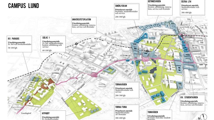 Översikt Campus Lund, studentbostadsutredning