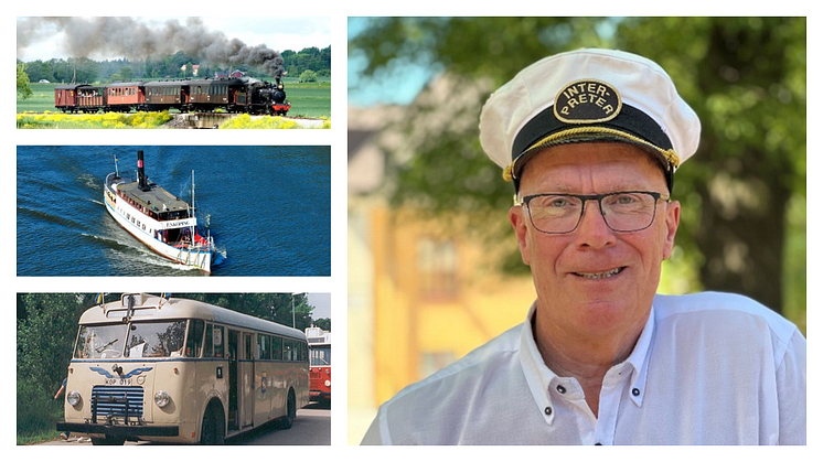 Veteranturen i Uppsala -åk historisk buss, båt och tåg till Skokloster slott.