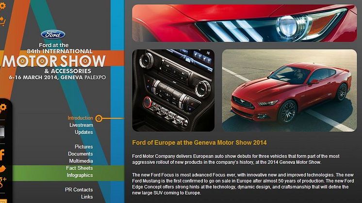 Nya avancerade Focus visas upp i Genève, där också nya Mustang och konceptbilen Edge premiärvisas