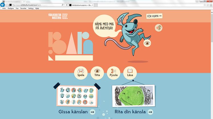 Upptäck världen på barnens webbmuseum
