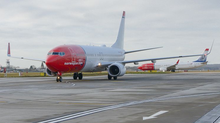 Över en miljon passagerare reste med Norwegian under november
