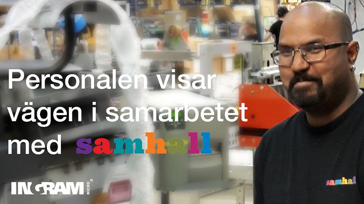 Tobias Arastråle, Samhall-anställd som arbetar hos Ingram Micro sedan två år tillbaka.