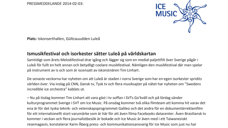 Ismusikfestival och isorkester sätter Luleå på världskartan