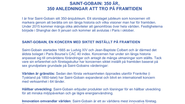 Saint-Gobain 350 år