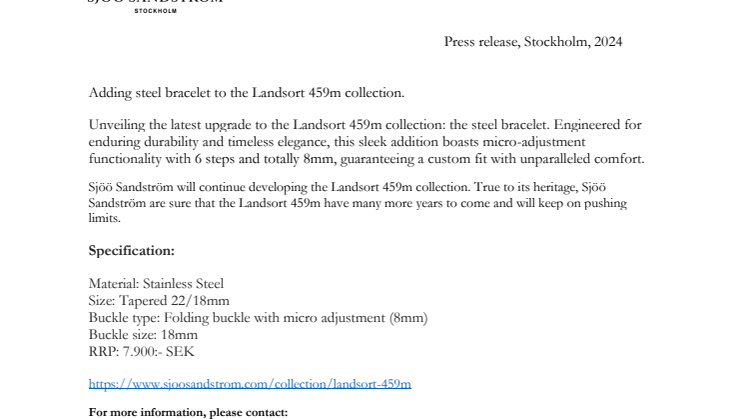 Adding steel bracelet to the Landsort 459m collection, eng.pdf