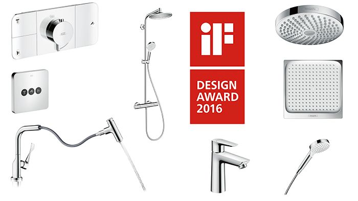 Top-10-placeringen skyldes bl.a. de otte ”iF Design Awards 2016”, som en jury på 58 internationale eksperter har tildelt otte produkter fra hansgrohe og AXOR. 