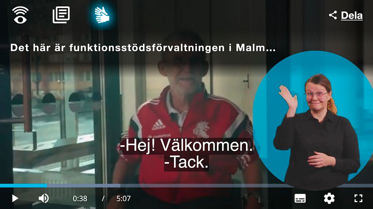 ”Det här är funktionsstödsförvaltningen i Malmö stad” heter den färdiga filmen, som även presenteras i en tillgänglighetsanpassad videospelare.