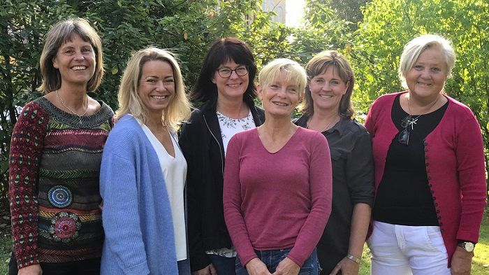 Bitte Kans regional samordnare SVF, Johanna Holmkvist avd.chef Britsarvet VC, Kristina Ragnarsson verksamhetschef Britsarvet VC, Susanne Hellerstedt Börjesson cancersamordnare, Eva Gifvars avd.chef Britsarvet VC, Ulla Allard verksamhetsutvecklare 