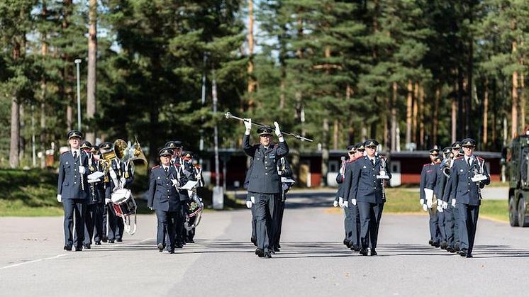 Hemvärnets Musikkår Guldsmedshyttan. Foto: Inger Svensson