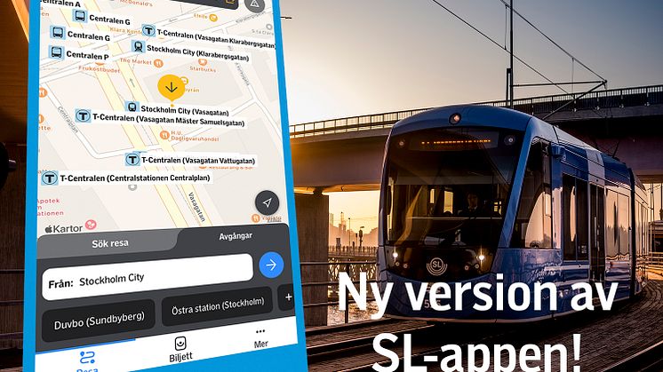 Lättare att orientera sig när SL-appen byter look