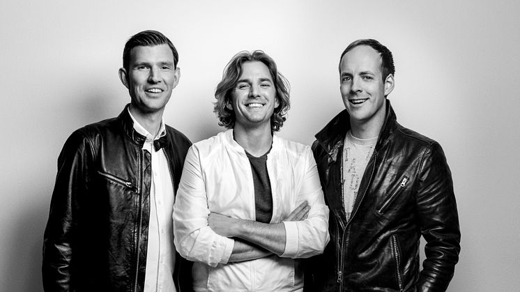 Fredrik Berglund, Martin Rolinski och Simon Ljungman – grundare av We Are Voice