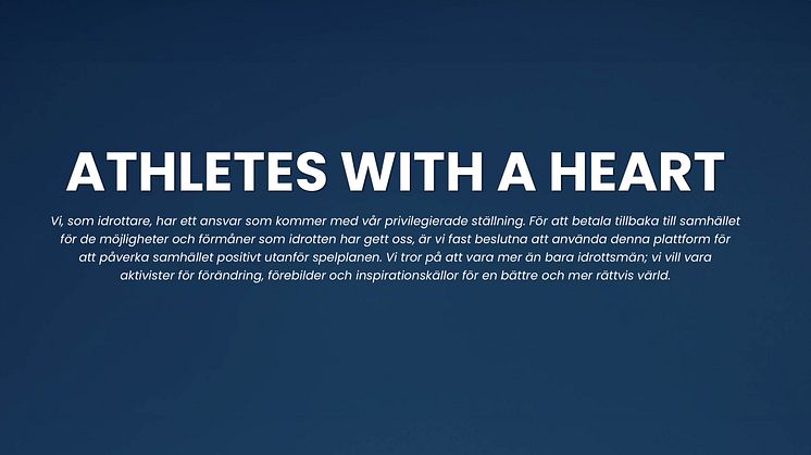 Den professionella fotbollsspelaren Isak Hien lanserar "Athletes with a heart" (AWH), en opinionsplattform för att göra en positiv skillnad i samhället.