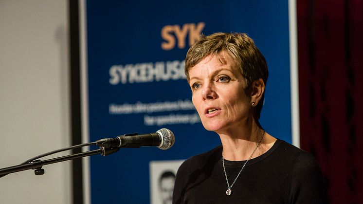 IKKE FORNØYD: - Politikerne har store ambisjoner på vegne av helsetjenesten. Ambisjonsnivået krever at sykehusene får en større andel av budsjettet, sier president Marit Hermansen. FOTO: Thomas Barstad Eckhoff