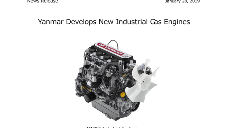 Yanmar Develops New Industrial Gas Engines
