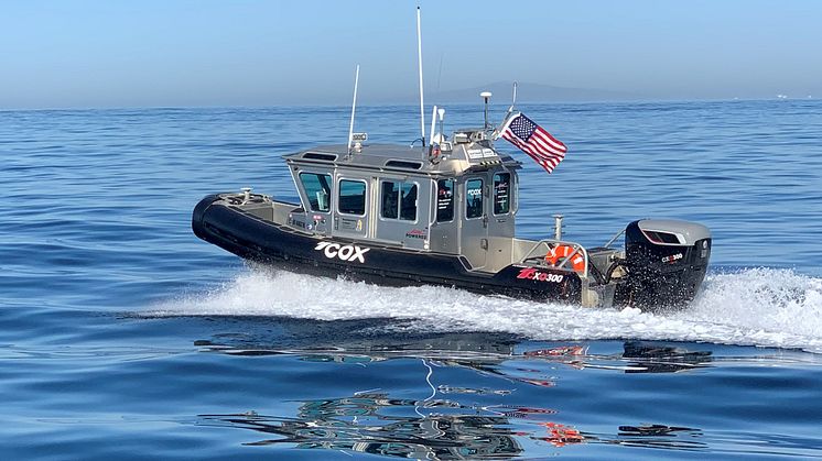 Cox Powertrain California distributor, Boatswains Locker's demonstration boat during recent trials
