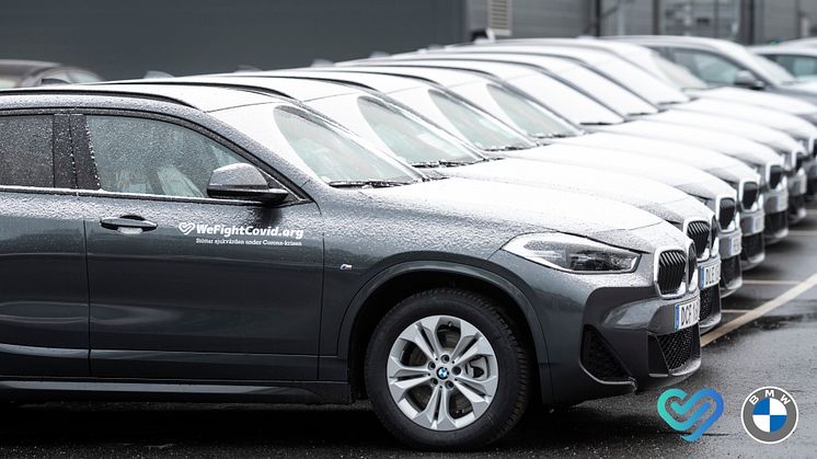 BMW tillför fler bilar för smittofri transport för vårdpersonal 