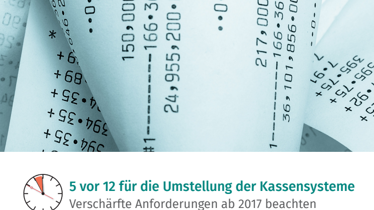 5 vor 12 für die Umstellung der Kassensysteme