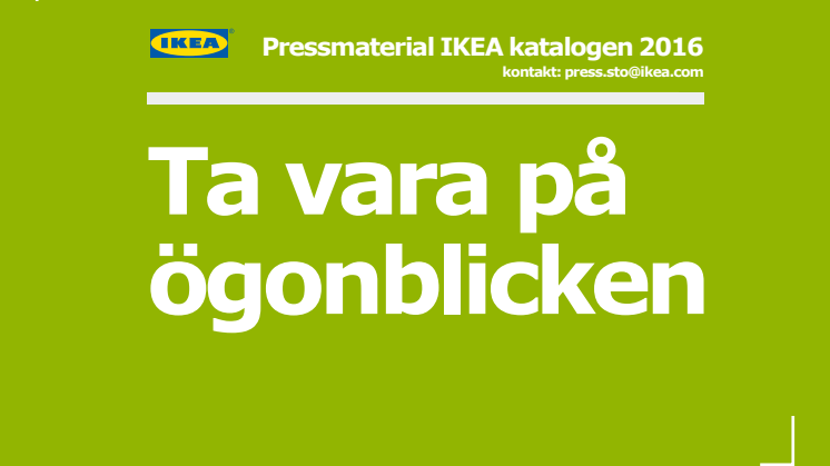 IKEA katalogen 2016 pressmaterial