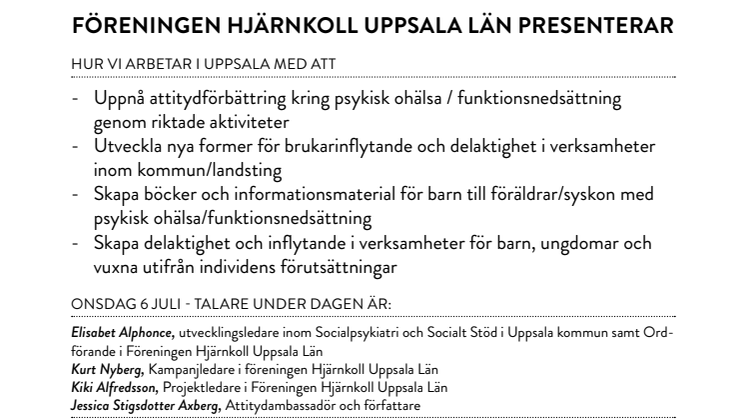 Föreningen Hjärnkoll - Uppsala län