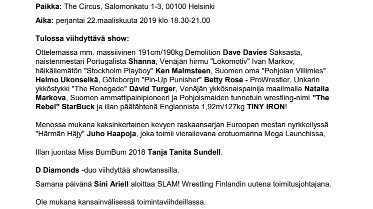 ​Maailman suosituin wrestling-podcast, Talk Is Jericho, isännöi tällä viikolla SLAM! Wrestling Finland Mega Launch -järjestäjä Michael Majalahtea