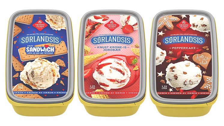 Tre nye Sørlandsis – og Freia Smil som iskrem
