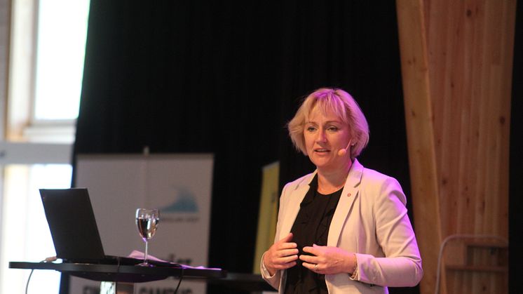 Högskole- och forskningsministern Helene Hellmark Knutsson vid Nya Vägar-konferensen 16-17 maj i Västervik . 