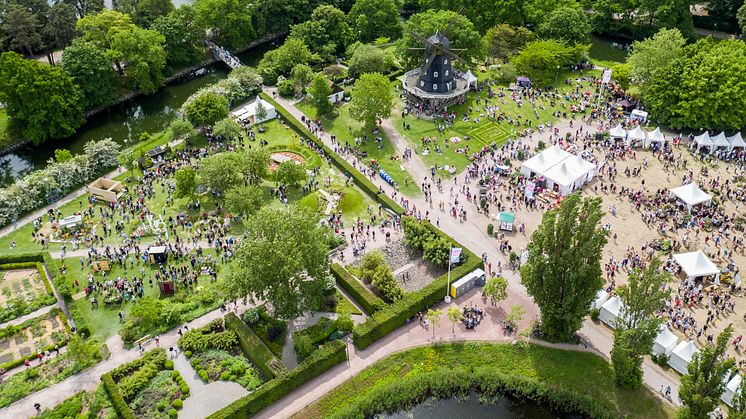 Malmö Garden Show från ovan. Foto Magnus Franzèn