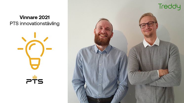 Jacob Lundberg och Emil Svensson vinner 1.5 miljoner i PTS innovationstävling.