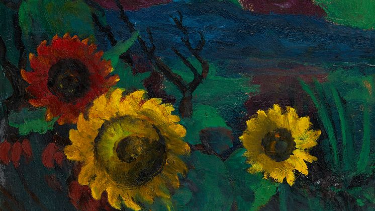 Emil Nolde, Sonnenblumen – Abend I, 1944, olja på duk, 73,5 x 88 cm. ©Nolde Stiftung Seebüll..jpg
