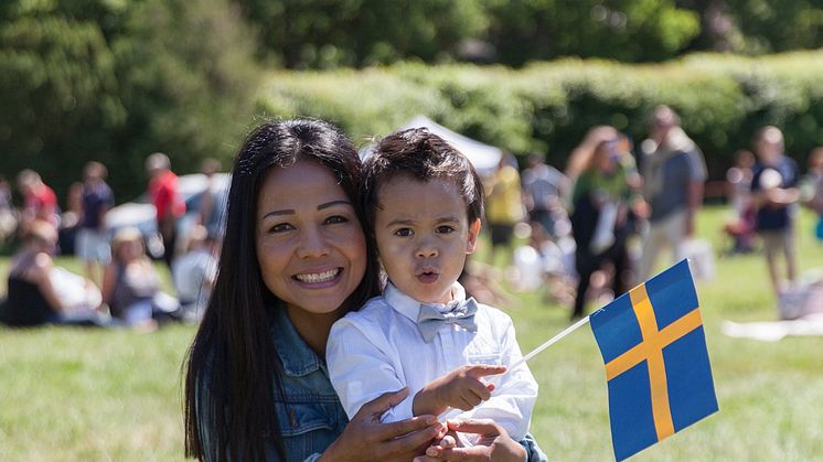 Mängder av besökare på Barnens Dag och nationaldagsfirande