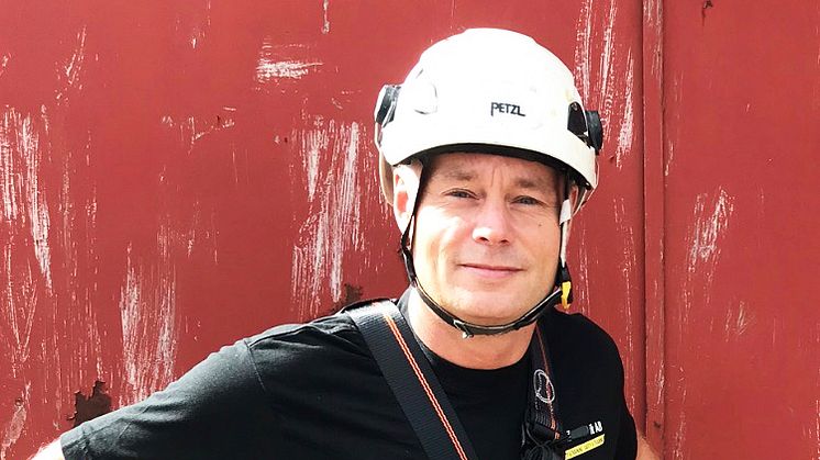 Christian Persson, affärsområdeschef för fallskydd på Klätterteknik