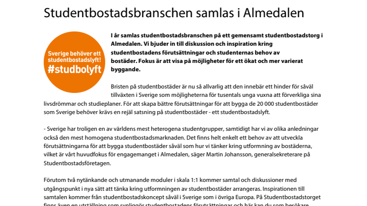 Studentbostadsbranschen samlas i Almedalen