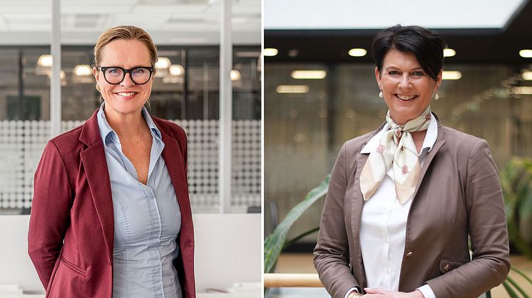 Fra venstre: Beathe Due (rektor) og Anita Karlsen (direktør). Foto: Jeanette L. Bækkevold og Elisabeth Larsen.