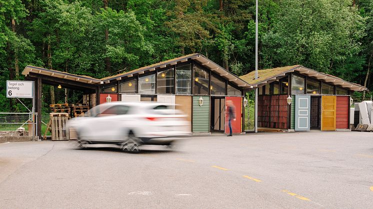 Återbrukshuset Paviljongen, Bråta återvinningscentral i Mölnlycke, Härryda Kommun