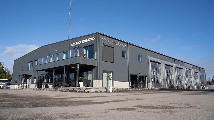 Veho bils nya lastbilsanläggning i Gävle.
