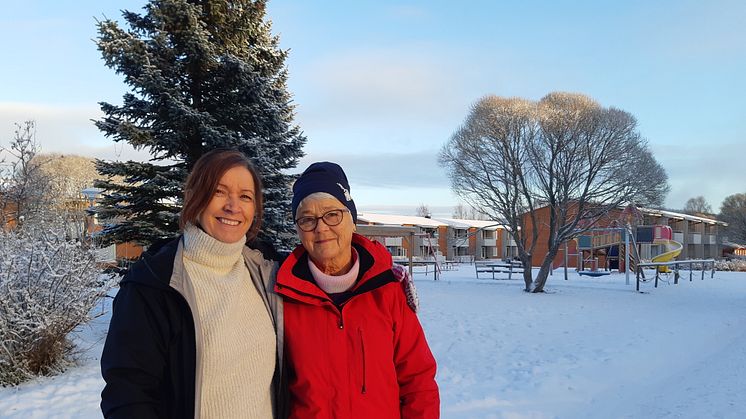 Ewa Wilhelmsdotter, suppleant i styrelsen i Brf Östersundshus 20 och Lena Björk, ordförande.