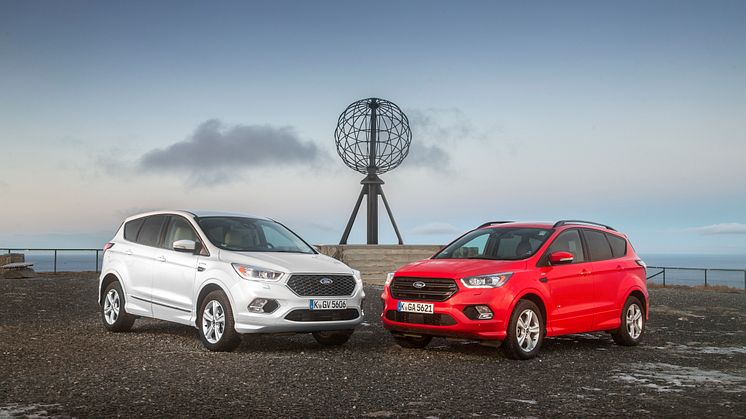 Europa-lanseringen av nye Ford Kuga har kjørt hele veien fra Athen til Nordkapp - og nå er målet nådd.