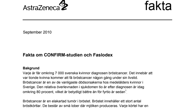 Fakta om CONFIRM-studien och Faslodex