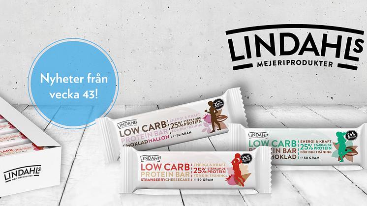 Lindahls low carb proteinbars – snart i hälsohyllan!