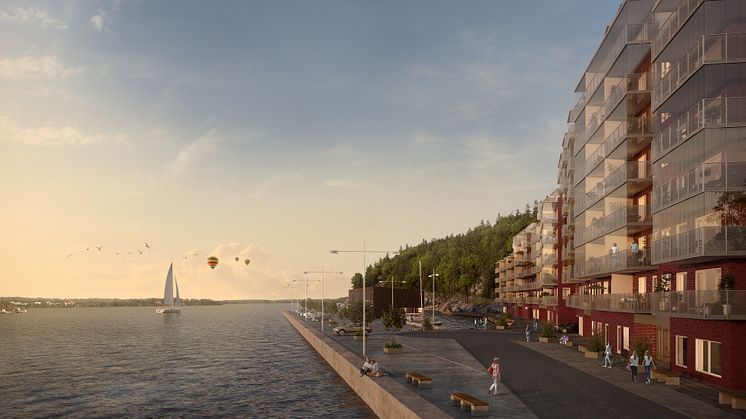HSB säljstartar Kajen – med panoramavy över Stockholms inlopp