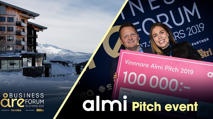 Unik chans att vinna 100 000 kr - anmäl ditt bolag till Almi Pitch event! 